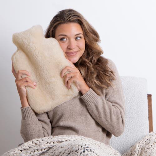 Just Sheepskin Rebecca Hot Water Bottle Natural Extra Image 2